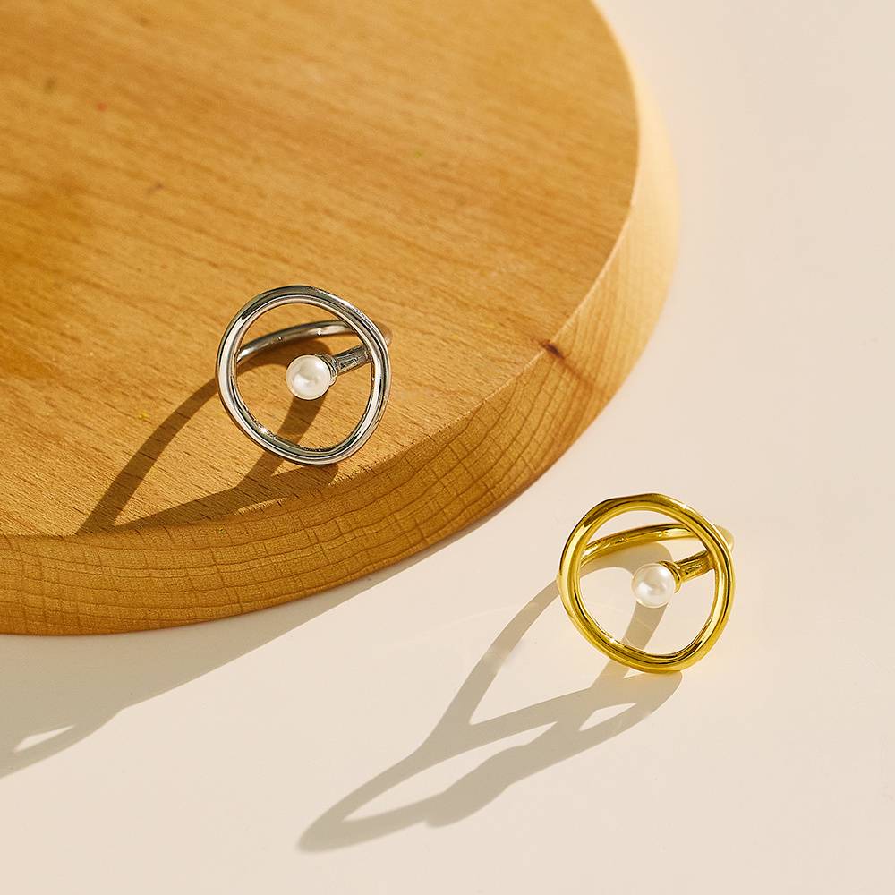 Pearl Ring Stainless Steel New Design Women's Fashion Jewelry Ring