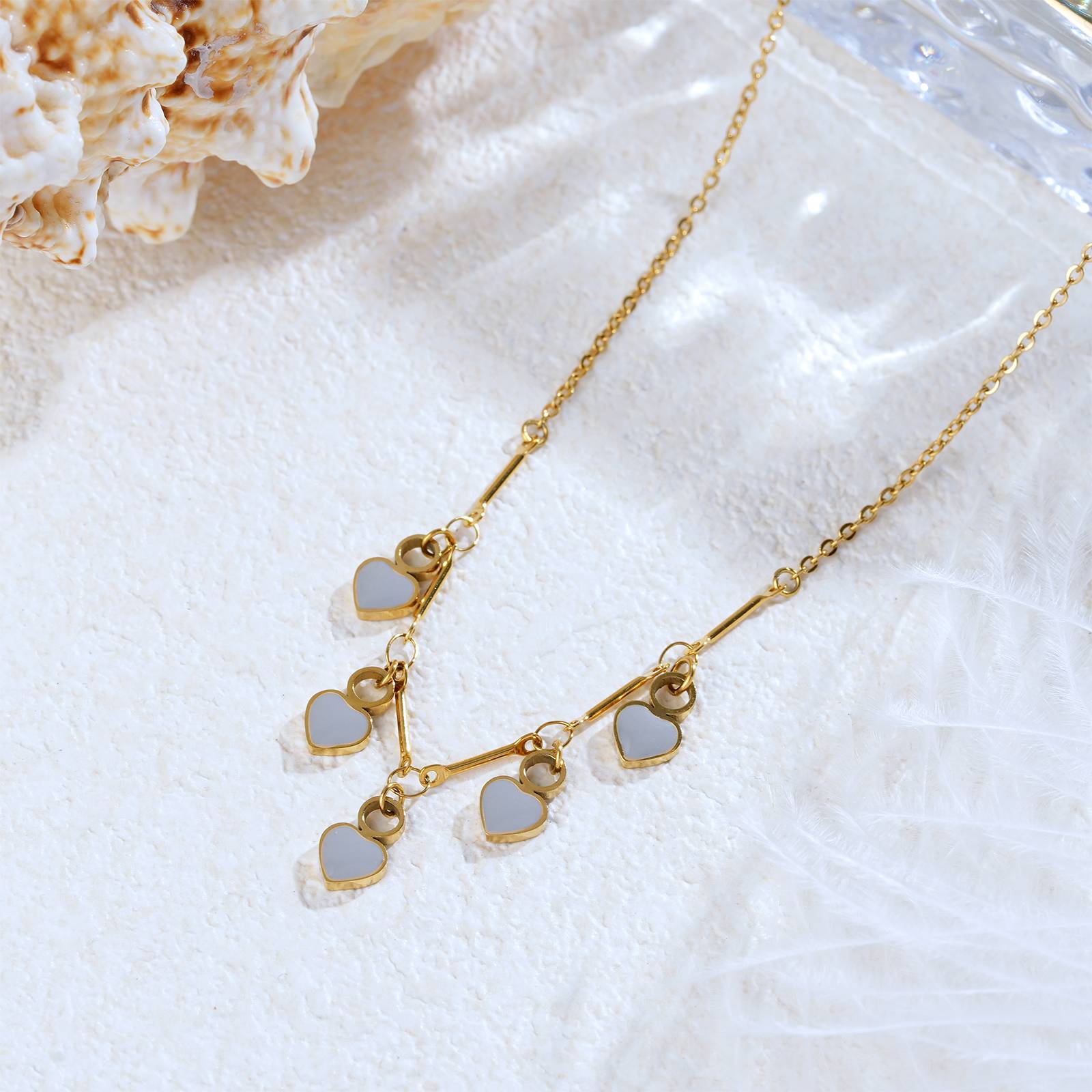 Stainless Steel Necklace Heart Pendant Design