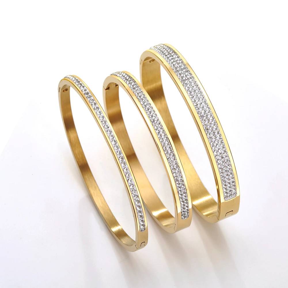 High-quality stainless steel 18K rose gold plated women's fashion jewelry bracelet